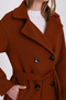 Red Brown Cashmere Coat - 6