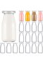 20PCS Yoghurt Jars pudding Jar with Lid Glass Container With Lid For Milk Jams Jelly Mousse Yogurt 100ml