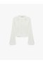 Bürümcük Fabric Slim Fit Classic Collar Buttoned Long Spanish Sleeve T-Shirt - 4
