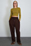 Elastic Waist Sweatpants with Cuffed Cuffs - 3