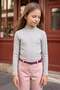 Ribbed High Neck Girls' Bodysuit