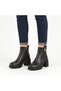 Kemal Aygün-Mammamia Women's Genuine Leather Gold Buckle Zippered Thick Heeled Casual Boots – 7 cm - 5
