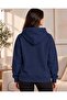 Women's Hooded Oversize Sweatshirt - Plain Basic Cotton Sweatshirt with Kangaroo Pocket - 2