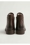 2551020K Lace-Up Ankle-Length Genuine Leather Flat Sole Boots for Women - 4