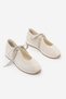Women's Lace-Up Mary Jane Round Toe Casual Sports Ballerina Sneaker Leyro Ecru - 5