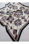 Rayon Patterned Square Scarf Silky Textured Elegant Motif Women's Scarf 90 X 90 cm - 3