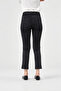 Embroidered-Hem Stretch Denim Trousers - 2