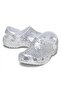213915 Classic Dazzle Glitter Clog K Silver Children's Slippers - 2