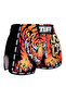 Muay Thai Shorts Boxing Trunks Traditional Style (Tuf-Mrs303-Blk) - 3