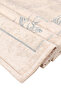 Beige Tulip Pattern Embroidered Velvet Prayer Rug - 2