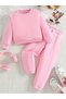Children's Flywheel Shoulder Detailed Sweatshirt and Sweatpants 2-Piece Set - 2