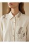 Harriet Başak Embroidered Shirt Women's Cream - 5