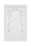Gray Tulip Pattern Embroidered Velvet Prayer Rug