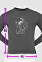 Romans Anthracite Relax Fit Standard Size Long Sleeve Women's Combed Cotton - 2