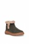 D26Kb-1000 Women's Genuine Leather Flat Boots Khaki - 2