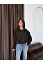 Brown Stand Collar Double-Closure Short Jacket - 3