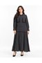 50% Silk 50% Viscose Appliqued Layered Dress with Pockets Length 140 cm - 2