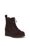 D26Kb-8655 Women's Genuine Leather Flat Boots Brown - 2