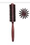 Round Wooden Hairbrush Curling Comb - 2