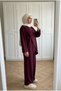 Women's Asymmetrical Double-Breasted Tunic Wide-Leg Pants Two-Piece Set - 3
