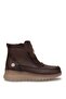 D26Kb-8795 Women's Genuine Leather Flat Boots Brown