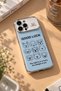 Iphone 13 pro max cute patterned ecru silver color detailed silicone case - 2