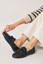 Osney Black Skin Genuine Leather Lace-Up Women's Loafer Shoes - 3
