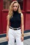 Braided Zero Sleeve Knitwear - Black - 2
