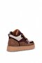 D26Kb-4010 Women's Genuine Leather Flat Boots Brown - 4