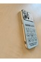 Iphone 13 pro max cute patterned ecru silver color detailed silicone case - 3