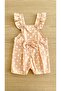 Million 2663 Salmon Polka Dot Bowknot Bandana Salopet Jumpsuit'9 Months' - 2
