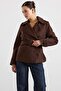 Short Trench Coat with Epaulet and Cape Detail, Water Repellent Feature K. Brown 6910 - 3