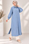Women's Modal Tencel Buttoned Oversize Long Tunic Shirt - 3