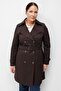 Women's Belted Double-Breasted Trench Coat Brown - 2