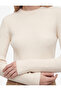 Crew Neck Long Sleeve Slim Fit Basic Crop Knit Sweater - 5
