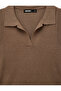 Viscose Blended Soft Textured Polo Collar Sleeveless Knitwear Blouse - 7