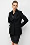 Women's Cashmere Jacket with Flap Pockets Black