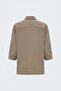 Striped Shirt with Folded Sleeves - Stone - 4