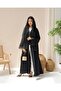 Premium Black Abaya with Black Lace