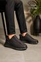 Men's Black Thick-Soled Sneaker - Comfortable and Trendy Casual Sports Shoes