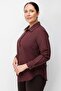 Women's Stone Embellished Plus Size Shirt Plum - 2