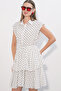 Women's Zero Sleeve Folded Dress 2622 - A.White - 3