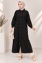 Women's Modal Tencel Buttoned Oversize Long Tunic Shirt