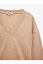 Long Sleeve Comfortable Fit V-Neck Pajama Top - 3