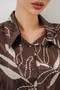 Women's Long Jacket and Top Two-Piece Set 30089 - Brown - 4