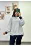 Crew Neck Striped Oversize Fit Sweatshirt