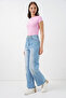 Women's High Waist Jeans 30082 - Light Blue - 4