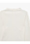 Slim Fit Long Sleeve Blouse with Stand Collar and Stitching Detail - 3