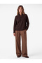 Viscose Long Sleeve High Collar Decorated Buttoned T-Shirt