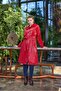High-Gloss Belted Statement Coat